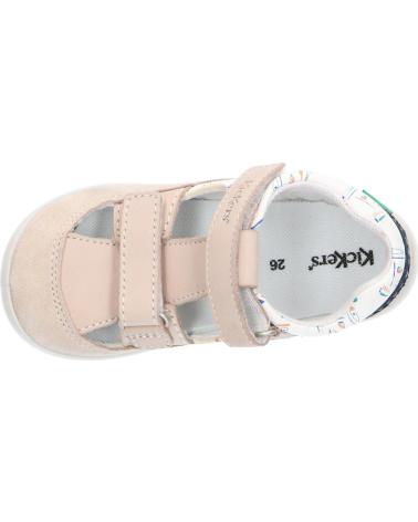 Scarpe per Bambina e Bambino KICKERS 692397-10 KID 31 BLANC CASSE BLE