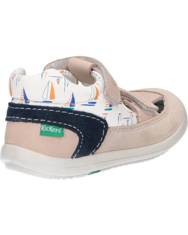 Scarpe per Bambina e Bambino KICKERS 692397-10 KID 31 BLANC CASSE BLE