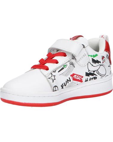 girl and boy Zapatillas deporte KICKERS 895910-30 BISKAROS 31 BLANC ROUGE STR