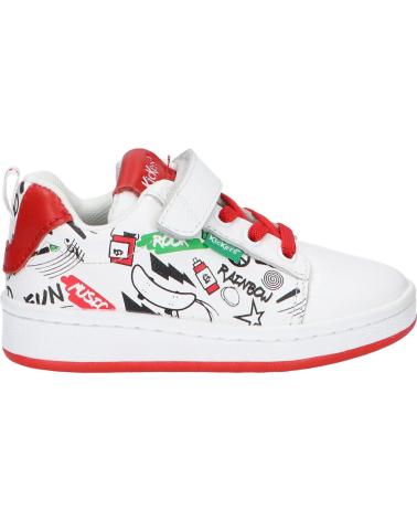 girl and boy Zapatillas deporte KICKERS 895910-30 BISKAROS 31 BLANC ROUGE STR