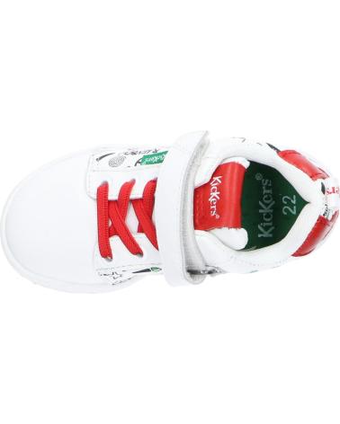 girl and boy Zapatillas deporte KICKERS 895910-30 BISKAROS 31 BLANC ROUGE STR