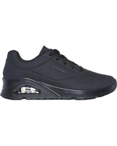 SKECHERS SNEAKERS MUJER WORK UNO SR - NEGRO