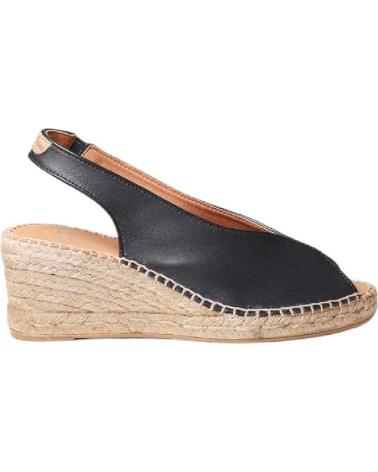 TONI PONS SANDÁLIAS DE CUNHA ESPADRILLE PRETAS NEGRE