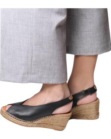 TONI PONS SANDÁLIAS DE CUNHA ESPADRILLE PRETAS NEGRE