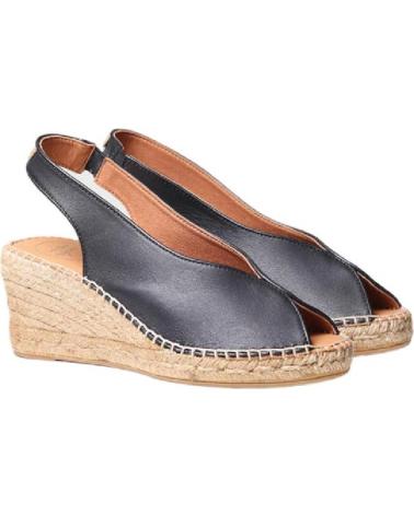 TONI PONS SANDÁLIAS DE CUNHA ESPADRILLE PRETAS NEGRE