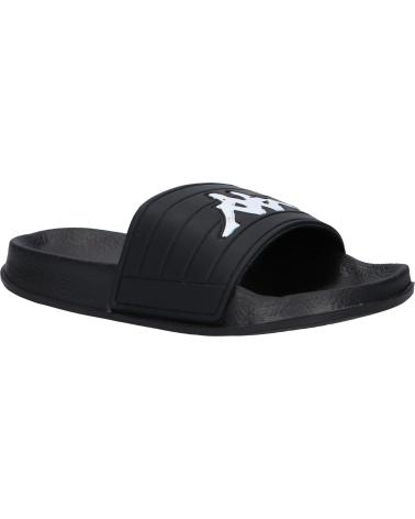 Chanclas de Mujer y Niña y Niño KAPPA 304Q930 LOGO MATESE 949 BLACK-WHITE