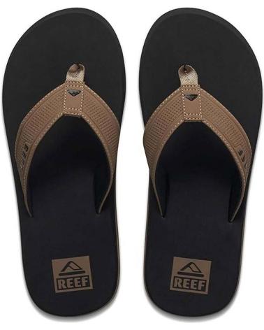 Chinelos de Homem REEF CHANCLAS THE LAYBACK BLACK TAN NEGRO MAR MULTICOLOR