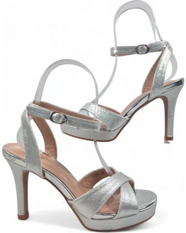 Sandalias de Mujer TIMBOS SANDALIA TACON FIESTA PLATAFORMA MUJER PLATA 130146 PLATEADO