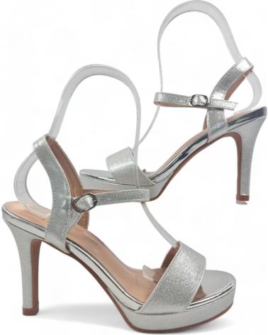 Sandalias de Mujer TIMBOS SANDALIA TACON FIESTA PLATAFORMA MUJER PLATA 130145 PLATEADO