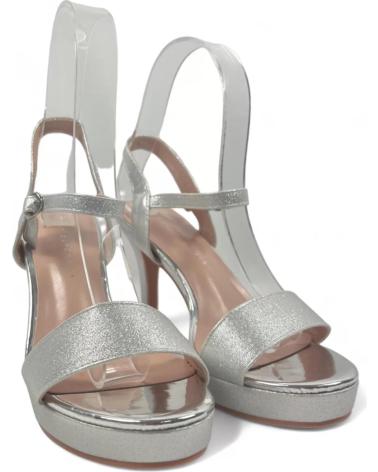 Sandalias de Mujer TIMBOS SANDALIA TACON FIESTA PLATAFORMA MUJER PLATA 130145 PLATEADO