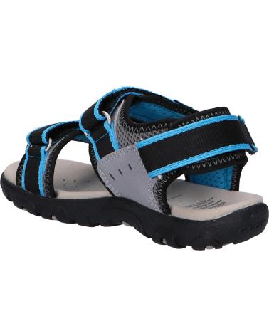 Sandalen für Junge GEOX J1524A 014CE J SANDAL STRADA C2276 DK GREY-LT BLUE