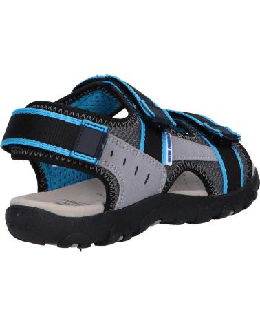 Sandalen für Junge GEOX J1524A 014CE J SANDAL STRADA C2276 DK GREY-LT BLUE