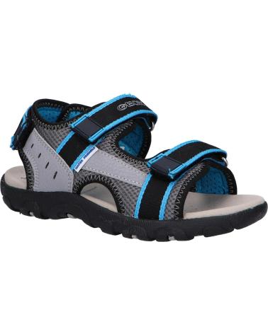 Sandalen für Junge GEOX J1524A 014CE J SANDAL STRADA C2276 DK GREY-LT BLUE