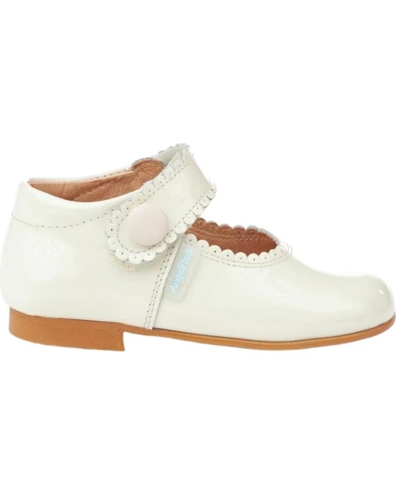 ANGELITOS BAILARINAS 1502N MERCEDITAS CHAROL CON VELCRO BEIGE