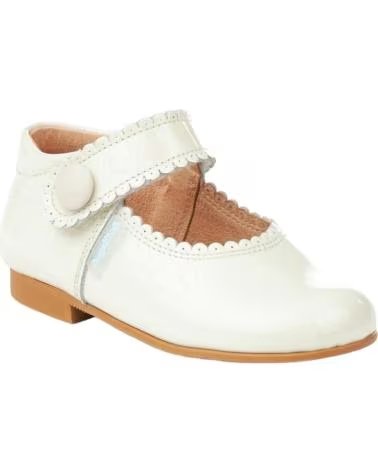 ANGELITOS BAILARINAS 1502N MERCEDITAS CHAROL CON VELCRO BEIGE