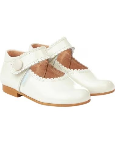 ANGELITOS BAILARINAS 1502N MERCEDITAS CHAROL CON VELCRO BEIGE