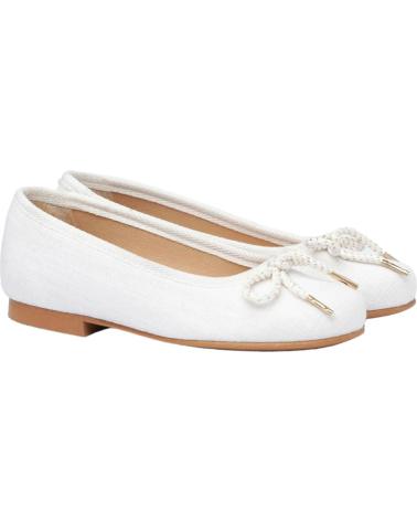 Ballerinas für Mädchen ANGELITOS BAILARINAS 1568 BAILARINA LAZO LINO CEREMONIA BLANCO
