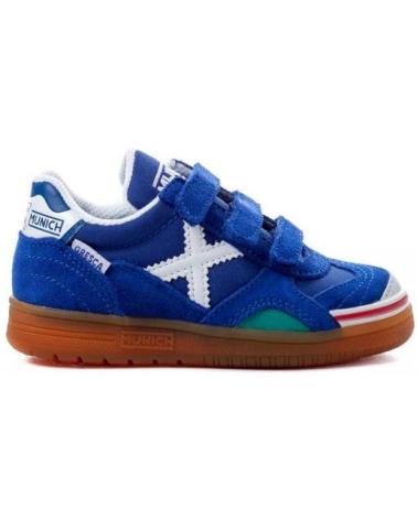 Sapatilhas de Menina e Menino MUNICH GRESCA KID VELCRO 1508605 AZUL AZUL
