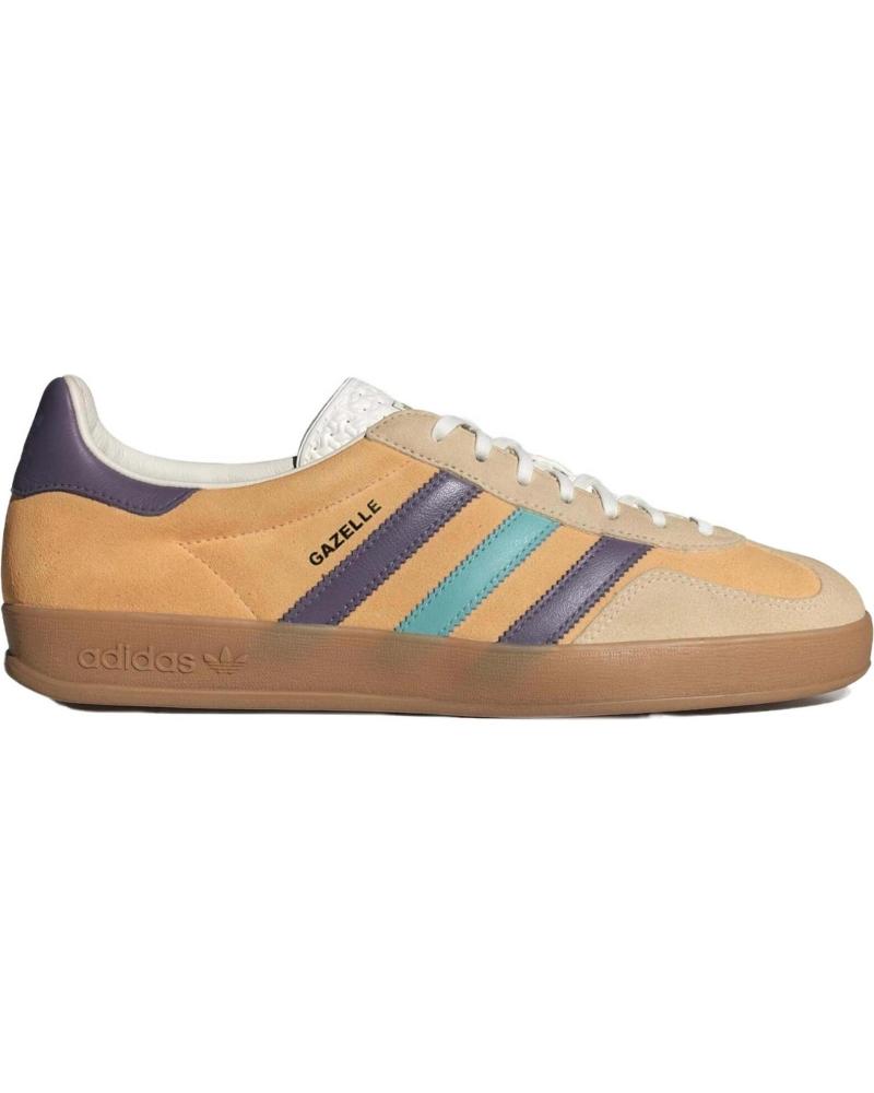 Esportes  de Homem ADIDAS GAZELLE INDOOR IG1646 GLOW ORANGE - SHADOW VIOLET - OFF WHIT BROWN