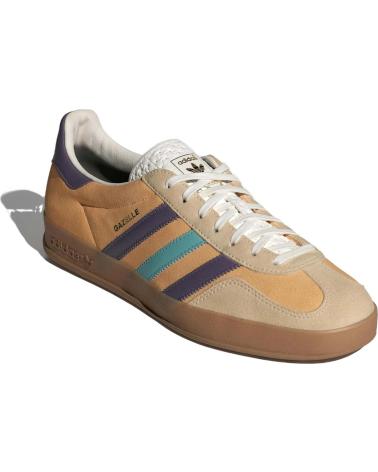 Esportes  de Homem ADIDAS GAZELLE INDOOR IG1646 GLOW ORANGE - SHADOW VIOLET - OFF WHIT BROWN