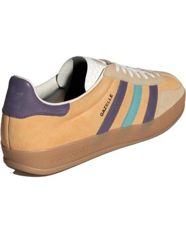 Esportes  de Homem ADIDAS GAZELLE INDOOR IG1646 GLOW ORANGE - SHADOW VIOLET - OFF WHIT BROWN