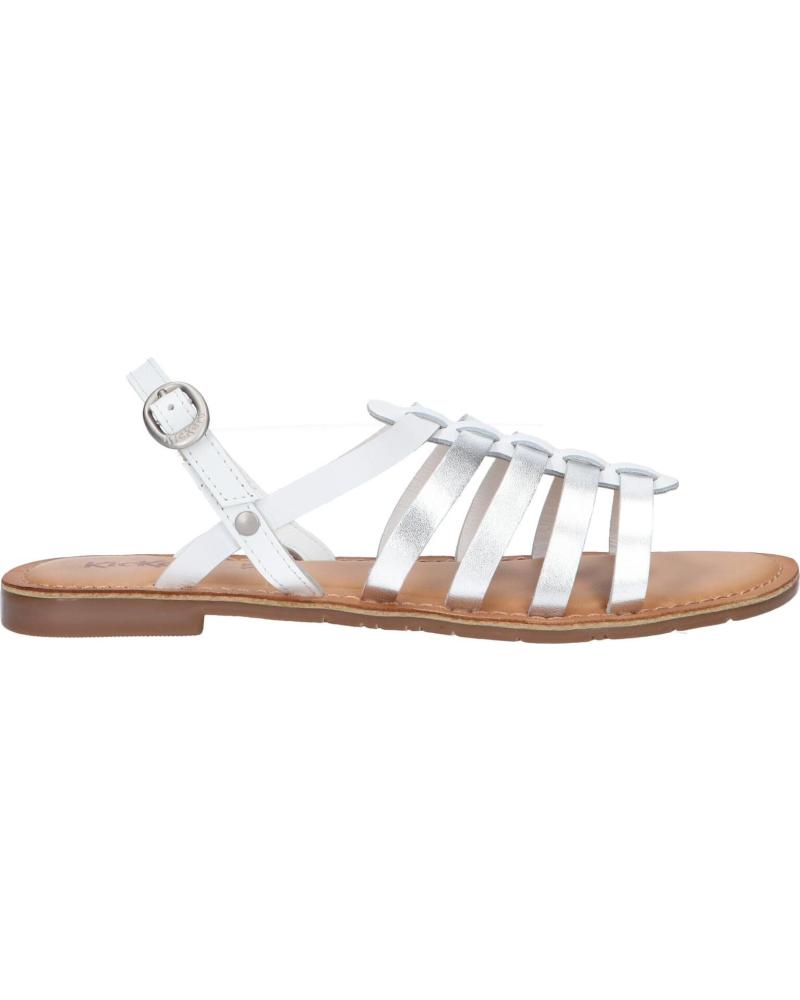Sandalias de Mujer KICKERS 895100-50 ETNONYME 33 BLANC ARGENT