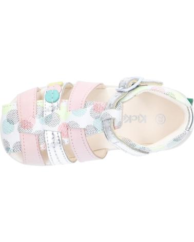 Sandali per Bambina KICKERS 860633-10 BIGFLY-2 3 BLANC ROSE POIS