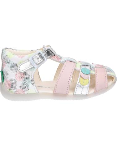 Sandali per Bambina KICKERS 860633-10 BIGFLY-2 3 BLANC ROSE POIS
