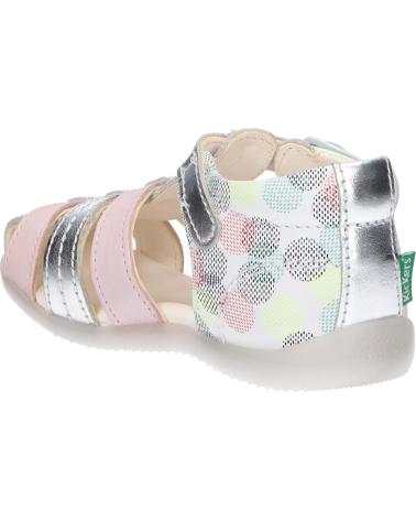 Sandali per Bambina KICKERS 860633-10 BIGFLY-2 3 BLANC ROSE POIS