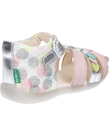 Sandali per Bambina KICKERS 860633-10 BIGFLY-2 3 BLANC ROSE POIS