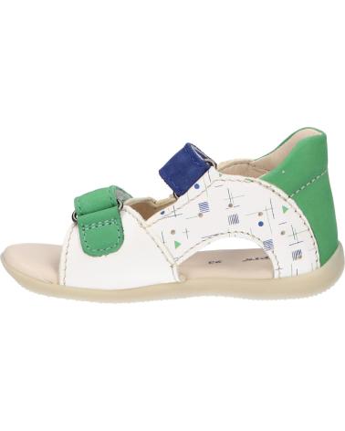 boy Sandals KICKERS 785407-10 BOPING-2 31 BLANC BLEU VERT