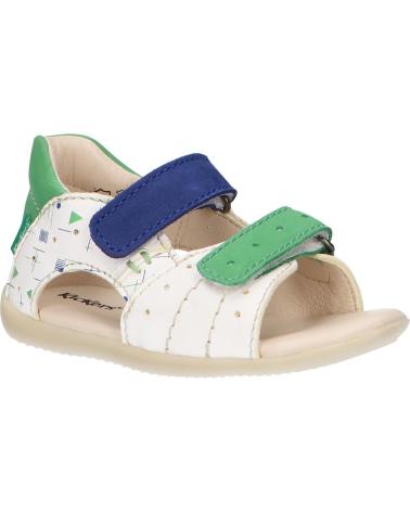 boy Sandals KICKERS 785407-10 BOPING-2 31 BLANC BLEU VERT