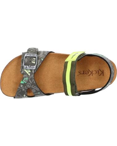 Sandali per Donna e Bambina e Bambino KICKERS 894910-30 SOSTREET 201 KAKI JAUNE IMPR