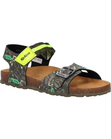 Sandali per Donna e Bambina e Bambino KICKERS 894910-30 SOSTREET 201 KAKI JAUNE IMPR