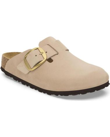 Schuhe für Damen BIRKENSTOCK SANDALIAS PLANAS BOSTON BIG BUCKLE MUJER BEIG BEIGE