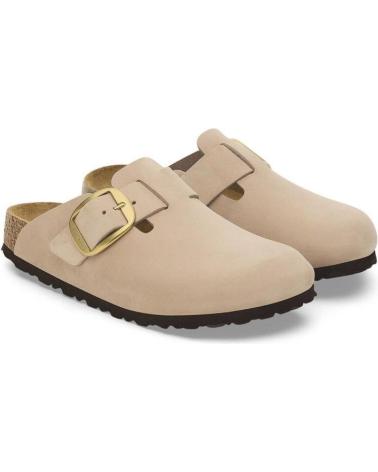 Schuhe für Damen BIRKENSTOCK SANDALIAS PLANAS BOSTON BIG BUCKLE MUJER BEIG BEIGE