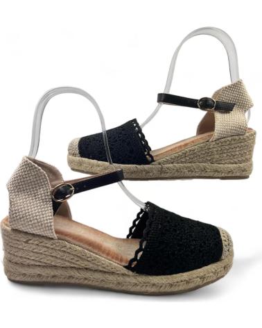 Sandalias de Mujer TIMBOS SANDALIA CUNA ESPARTO MUJER 130158 NEGRO