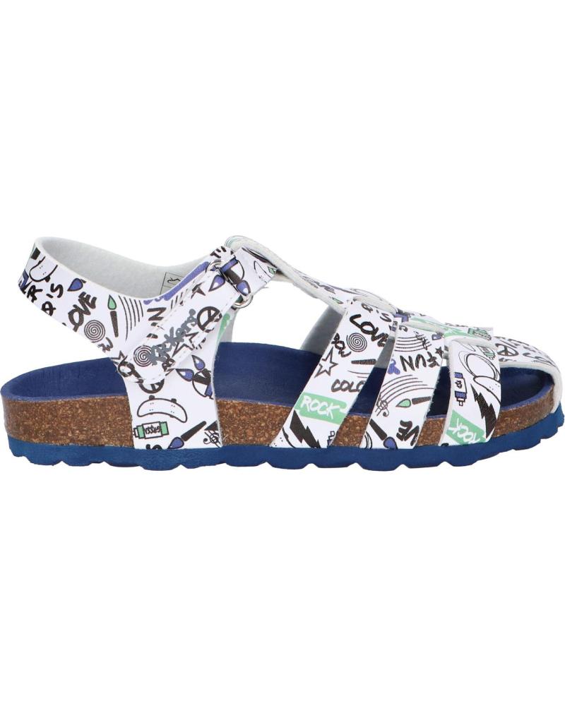 Sandali per Bambina e Bambino KICKERS 860994-30 SUMMERTAN 3 BLANC STREET