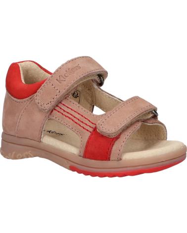 Sandali per Bambino KICKERS 414748-10 PLAZABI 112 BEIGE ORANGE