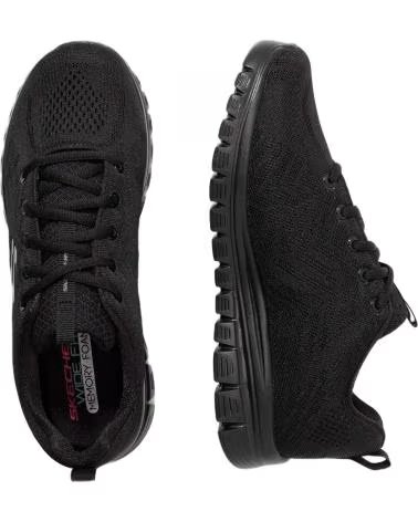 Scarpe sport per Donna SKECHERS 12615 GRACEFUL - GET CONNECTED NEGRO