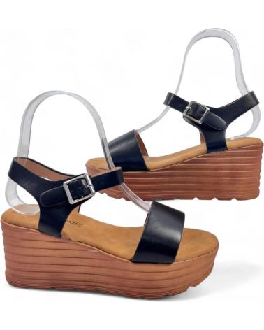 Woman Sandals TIMBOS SANDALIA CUNA PLATAFORMA MUJER 130177 NEGRO