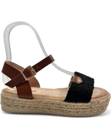 Woman Sandals TIMBOS SANDALIA PLATAFORMA ESPARTO MUJER 130175 NEGRO