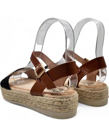 Woman Sandals TIMBOS SANDALIA PLATAFORMA ESPARTO MUJER 130175 NEGRO