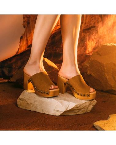 Sandalen für Damen MTNG SANDALIAS DE TACON DE MUJER 53672 SANDALIAS DE MUJER MARRON MARRóN