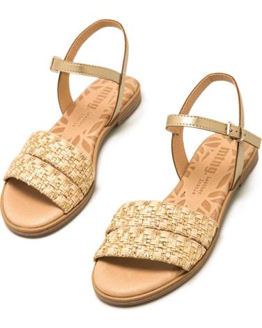 Sandalen für Damen MTNG 54136 C55828 SPECIAL RAFFIA BRAID ARENA - WOLD CHAMPAGNE
