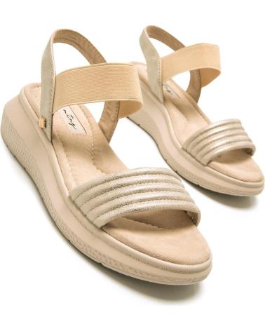 Woman Sandals MTNG SANDALIAS MUSTANG COTTON PARA MUJER EN COLOR BEIGE