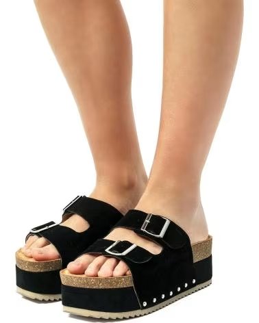 Woman Sandals MTNG SANDALIAS DE BLOQUE DE MUJER 52966 SANDALIAS NEGRO