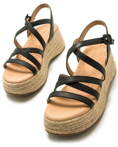 SANDALI CON TACCO A BLOCCO MTNG MUSTANG 51654 NERO NEGRO