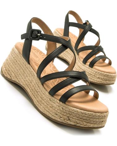 SANDALI CON TACCO A BLOCCO MTNG MUSTANG 51654 NERO NEGRO