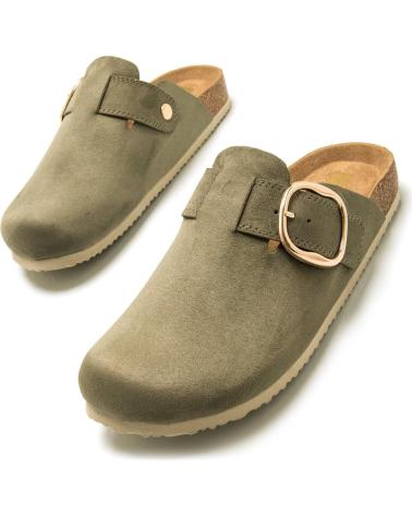 Sandales pour Femme MTNG ZAPATOS PLANOS DE MUJER 59551 ZUECO VERDE